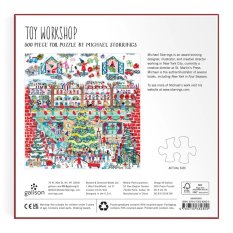 Puzzle Foil Galison Michael Storrings Atelier de jouets de Noël 500 pièces