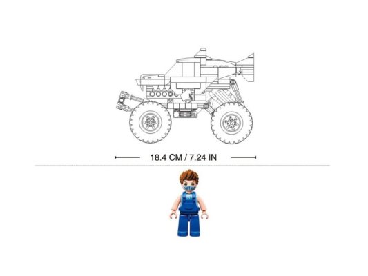 Sluban Power Bricks Off-road Rétractable Requin Bleu