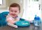 CHICCO Assiette en silicone, bleu-vert 12m+