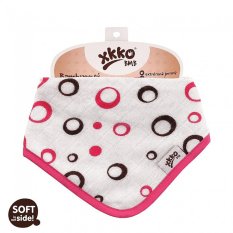 KIKKO Bavete/esarfa bambus Spirals&Bubbles, bule magenta 1 buc