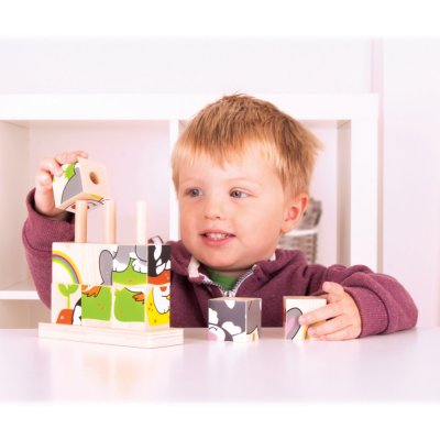 Bigjigs Baby Cubi da Infilare Animali