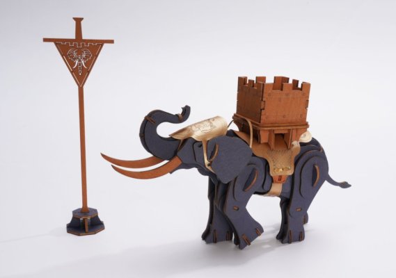 RoboTime Puzzle 3D de madeira Elefante de combate