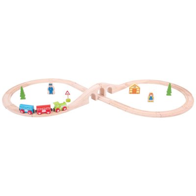 Bigjigs Rail Pista de Comboio de Madeira em Oito
