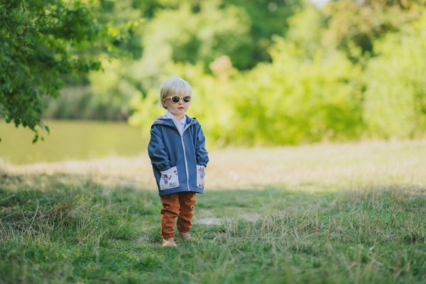 Detská softshellová bunda s membránou Monkey Mum® - Tajuplný výlet s líškou