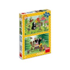 Dino Puzzle Krecik: Uroczystość 2x48 elementów