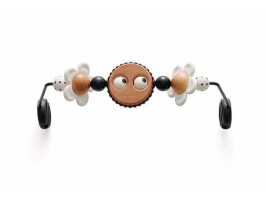BABYBJÖRN Łóżeczko dziecięce Googly Eyes Czarno-białe - drewniane