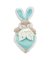 Doudou Geschenkset - Spielzeug Türkisfarbener Freund Hase 24 cm
