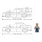 Sluban Model Bricks M38-B1085 Voiture de course de rue 2 en 1