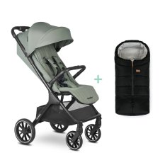 EASYWALKER Kočárek sportovní Jackey2 XL Agave Green + PETITE&MARS fusak Jibot