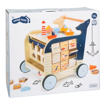 small foot Houten Loopwagen Walvis