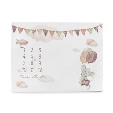 CEBA BABY Meilenstein-Fotografie-Decke (92x72) Basic Mouse