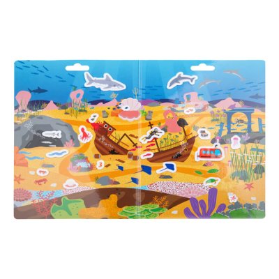 Bigjigs Toys Naklejki wielokrotnego użytku Przygoda na morzu