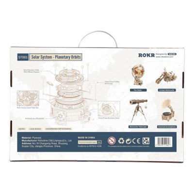 RoboTime 3D Drewniane Mechaniczne Puzzle Planetarium