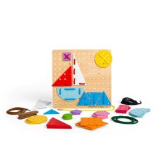 Bigjigs Toys Houten Inrijgspel Geometrische Vormen