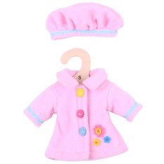 Bigjigs Toys Pink Coat with Buttons for 28cm Doll