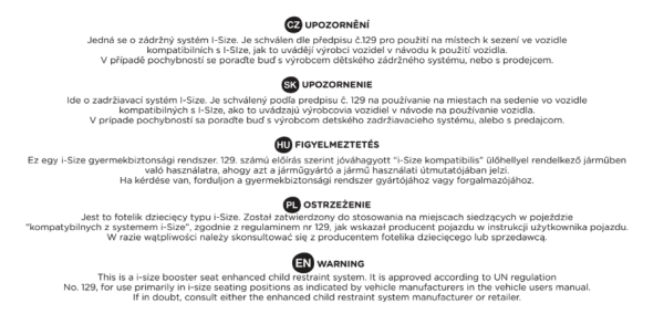 PETITE&MARS Podsedák Optimus Pro i-Size Black Air 125 - 150 cm (22-36 kg)