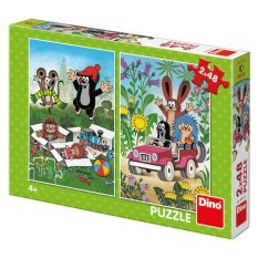 Dino Puzzle Mole is Happy 2x48 pieces