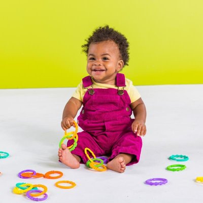 BRIGHT STARTS Teether - C rings, 24 pcs, 0 m+