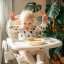 PETITE&MARS Κάλυμμα καθίσματος και δίσκος για παιδικό καρεκλάκι Gusto Pastel Beige