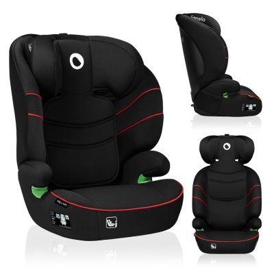 LIONELO Bilbarnstol Lars i-Size (100-150 cm) Sporty Black Red