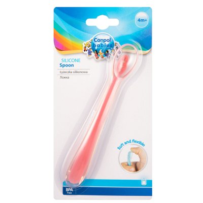 CANPOL BABIES Silicone spoon pink