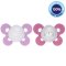 CHICCO Physio Comfort Silikon-Schnuller Nacht 16-36m Mädchen - Sterne/Bär 2 Stk.