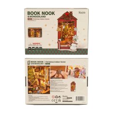 RoboTime Puzzle 3D Serre-livres Miniature Maison Intérieur de Noël