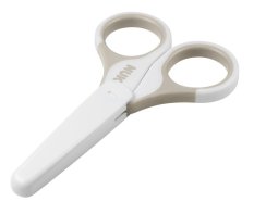 NUK Tijeras médicas con funda, beige