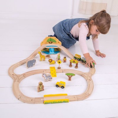 Bigjigs Rail Holzeisenbahn Safari