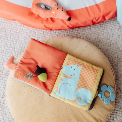 CANPOL BABIES Boek educatieve pluche FOX