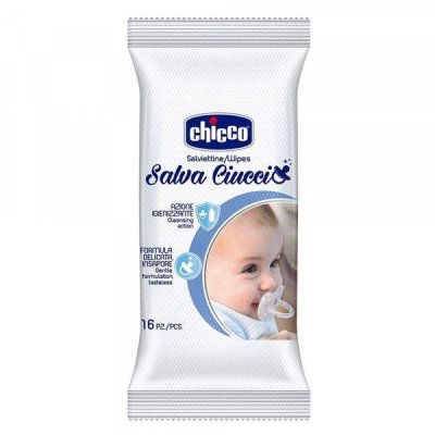 CHICCO Feuchttücher für Schnuller 16 Stk. + AQUAINT 500 ml
