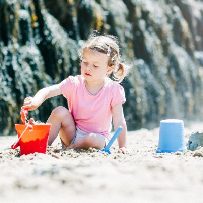 Bigjigs Toys Wiaderko plażowe jasnoniebieskie
