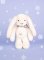 Doudou Lapin en peluche avec foulard blanc 35 cm