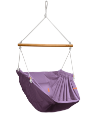 Hängande avslappningsstol plommon HOJDAVAK MAXIMUS OUT med kudde, Trä Utomhus, Svart rep