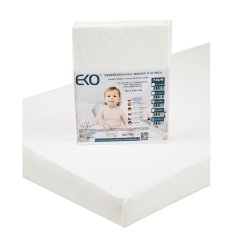 EKO Lençol de baixo com elástico jersey branco 120x60 cm