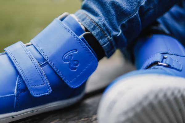 Be Lenka Children's winter barefoot shoes Panda 2.0 - Blue & White