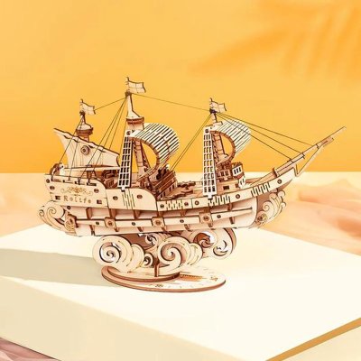 RoboTime 3D houten modelbouw militaire zeilschip