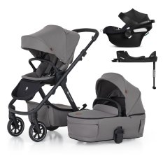PETITE&MARS SET Kočárek 4v1 ICON Dove Grey LITE RWS + CBX By CYBEX Aton B2 i-Size