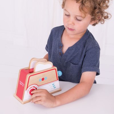 Bigjigs Toys Holz-Toaster mit Punkten