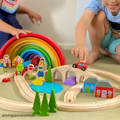 Bigjigs Rail Pista de Comboio de Madeira em Oito