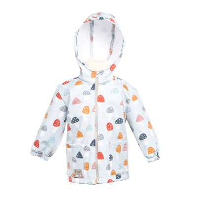 Detská softshellová bunda s membránou Monkey Mum® - Pestrofarebné muchotrávky