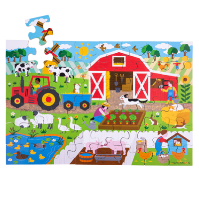 Bigjigs Toys Bodenpuzzle Bauernhof 48 Teile