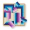 Galison Drewniane puzzle Jonathan Adler Nieskończoność 22 elementy