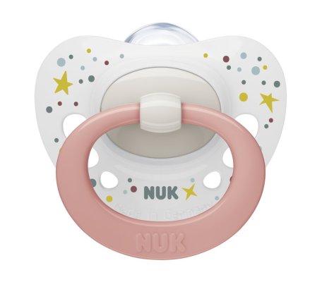 Pudełko NUK Dudlík Signature 0-6m biało-brzoskwiniowe
