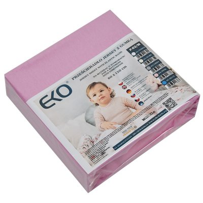 EKO Lenzuolo con maglina elastica rosa 120x60 cm