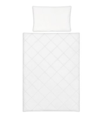 KLUPS Bettbezug + Kissen für Kinderbett ganzjährig Lux weiß 135 x 100 + 60x40 cm