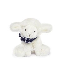 Doudou Cordero de peluche con pañuelo 12 cm
