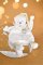 Doudou Coffret Cadeau Peluche d'attache ours avec bonnet beige 25 cm