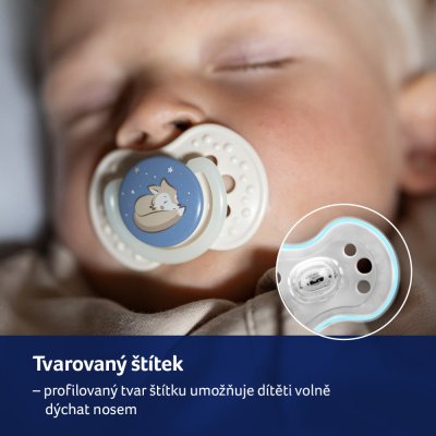 LOVI Schnuller Silikon dynamisch Night&Day 18m+ 2St Junge