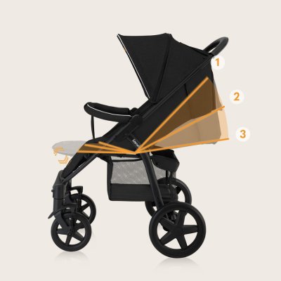 LIONELO Poussette de sport Annet Plus Black Carbon